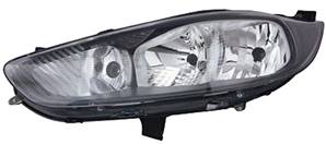 Phare optique h7+h15 gauche avec corps noir pour FORD FIESTA RY de 2013 à 2017, Neuf