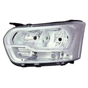 Phare optique h7+h15 gauche avec corps chromée pour FORD TRANSIT de 2014 à 2019, Neuf