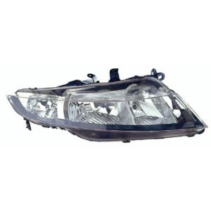 Phare optique h4 droit manuel avec contour chromé pour HONDA CIVIC de 2006 à 2012, Neuf
