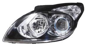 Phare optique h7+h1 gauche avec corps noir pour HYUNDAI i30 de 2007 à 2012, Neuf
