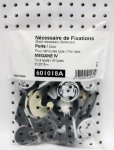 Kit vis et fixation complet POUR ASSEMBLÉE PORTE DROIT GAUCHE pour RENAULT MEGANE de 2016 à 2020,