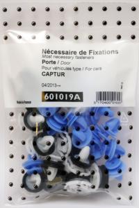 Kit vis et fixation complet POUR ASSEMBLÉE PORTE DROIT GAUCHE pour RENAULT CAPTUR de 2013 à 2017,