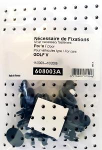 Kit vis et fixation complet POUR ASSEMBLÉE PORTE DROIT GAUCHE pour VOLKSWAGEN GOLF V de 2003 à 2008,