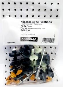 Kit vis et fixation complet POUR ASSEMBLÉE PORTE DROIT GAUCHE pour VOLKSWAGEN GOLF VI de 2008 à 2012,