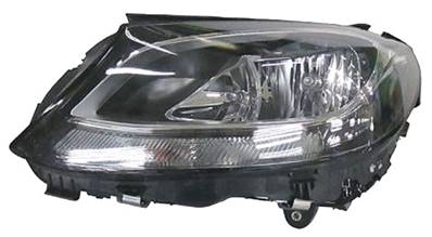 Phare optique h7+h7 gauche avec corps noir pour MERCEDES (W205) CLASSE C de 2014 à 2018, Neuf