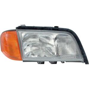Phare optique h1+h1+h3 gauche avec trou antibrouillard avec feu avant orange modèle 6/93>12/97 pour MERCEDES (W180-202) CLASSE C de 1993 à 2000, Neuf