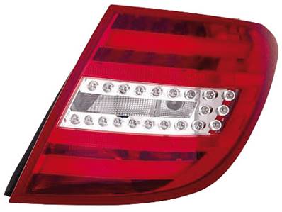 Feu arrière droit rouge et blanc à led modèle break pour MERCEDES (W204) CLASSE C RY de 2011 à 2014, Neuf