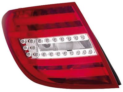 Feu arrière gauche rouge et blanc à led modèle break pour MERCEDES (W204) CLASSE C RY de 2011 à 2014, Neuf