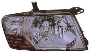 Phare optique h4 droit électrique avec corps chromée pour MITSUBISHI PAJERO de 2003 à 2006, Neuf
