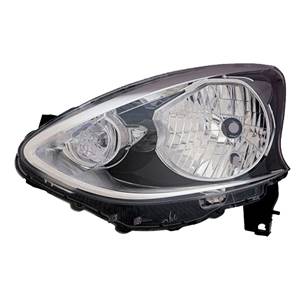 Phare optique h4 gauche avec corps noir pour NISSAN MICRA de 2013 à 2017, Neuf