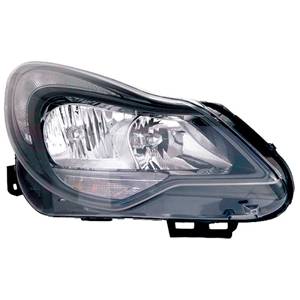 Phare optique h1+h7 droit avec corps noir pour OPEL CORSA D RY de 2011 à 2014, Neuf