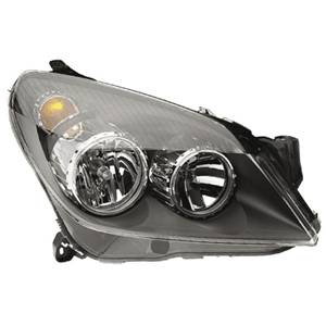 Phare optique h7+h1 droit avec corps noir pour OPEL ASTRA H de 2004 à 2007, Neuf