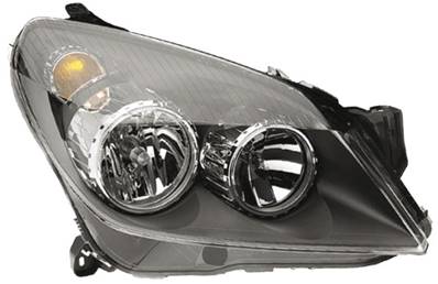 Phare optique h7+h1 droit avec corps noir pour OPEL ASTRA H de 2004 à 2007, Neuf
