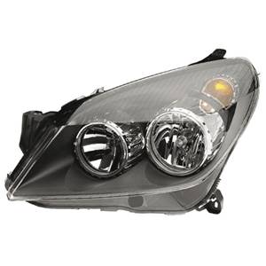 Phare optique h7+h1 gauche avec corps noir pour OPEL ASTRA H de 2004 à 2007, Neuf