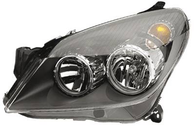 Phare optique h7+h1 gauche avec corps noir pour OPEL ASTRA H de 2004 à 2007, Neuf