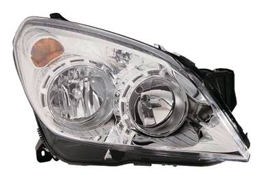 Phare optique h7+h1 droit avec corps chromée pour OPEL ASTRA H de 2007 à 2009, Neuf