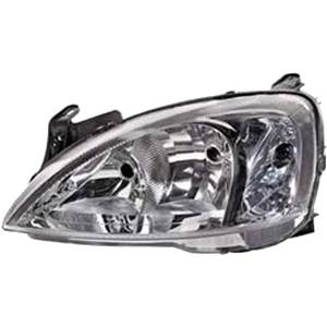 Phare optique h7+h1 gauche avec indicateur direction incolore adaptable valeo modèle 10/03>8/06 pour OPEL COMBO de 2001 à 2011, Neuf