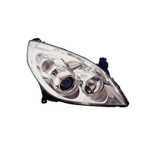 Phare optique droit h1+h7 avec corps chromée pour OPEL VECTRA D de 2005 à 2008, Neuf