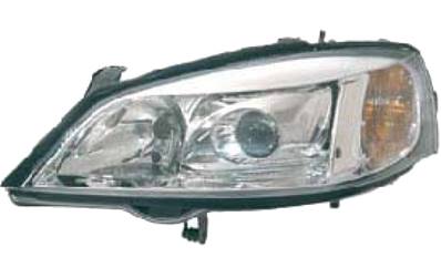 Phare optique gauche h7+hb3 avec corps chromée modèle 2/98>2/01 pour OPEL ASTRA G de 1998 à 2004, Neuf