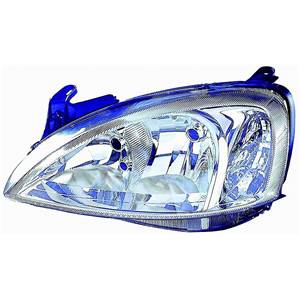 Phare optique h7+h7 gauche électrique avec indicateur direction incolore adaptable valeo modèle 7/02>11/11 pour OPEL COMBO de 2001 à 2011, Neuf