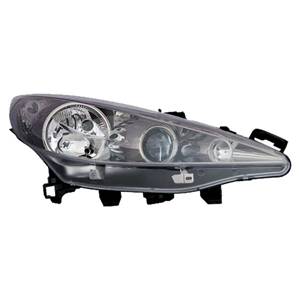 Phare optique h7+h7+h1 droit avec corps noir modèle 1/07>8/09 pour PEUGEOT 207 de 2006 à 2009, Neuf