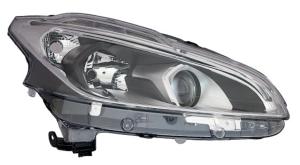 Phare optique h7+h7 droit avec corps noir avec feu diurne à led pour PEUGEOT 208 de 2015 à 2019, Neuf