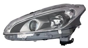 Phare optique h7+h7 gauche avec corps noir avec feu diurne à led pour PEUGEOT 208 de 2015 à 2019, Neuf