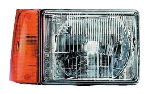 Phare optique droit asymmetrique manuel avec indicateur direction orange modèle 9/86>12/97 pour FIAT PANDA de 1980 à 2003, Neuf