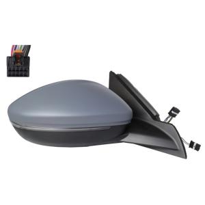 Rétroviseur droit électrique degivrant rabattable avec indicateur direction à led et lumière de courtoisie avec sonde 10+2 épingle - coque de rétroviseur a peinture pour PEUGEOT 208 depuis 2019, Neuf