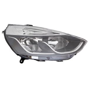 Phare optique h7+h1 droit avec corps noir et profil noir pour RENAULT CLIO IV de 2016 à 2019, Neuf