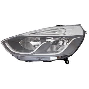 Phare optique h7+h1 gauche avec corps noir et profil noir pour RENAULT CLIO IV de 2016 à 2019, Neuf