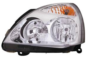 Phare optique h7+h1 gauche avec corps chromée pour RENAULT CLIO II RY de 2001 à 2005, Neuf