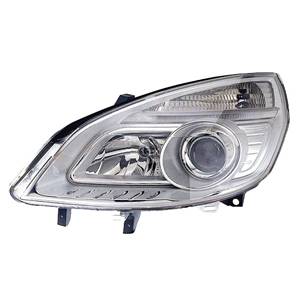 Phare optique h7+h1 gauche avec corps chromée pour RENAULT SCENIC de 2006 à 2009, Neuf