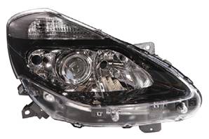 Phare optique h1+h7+h7 droit avec lenticulaire avec corps noir pour RENAULT CLIO III RY de 2009 à 2012, Neuf