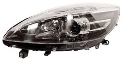 Phare optique h7+h7 gauche avec corps noir pour RENAULT SCENIC RY de 2012 à 2013, Neuf