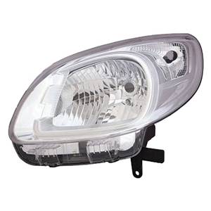Phare optique h4 gauche avec corps chromée pour RENAULT KANGOO depuis 2013, Neuf