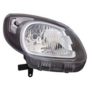 Phare optique h4 droit avec corps noir pour RENAULT KANGOO depuis 2013, Neuf