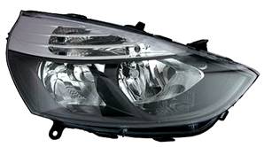 Phare optique h7+h1 droit avec corps noir et cadre noire pour RENAULT CLIO IV de 2012 à 2016, Neuf