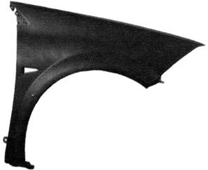 Aile avant droite avec trou modèle berline pour RENAULT MEGANE de 2002 à 2005, Neuve