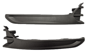 Kit moulure pare-chocs avant (droite gauche) noire gaufrée pour RENAULT CLIO IV de 2016 à 2019,