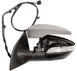 Rétroviseur gauche électrique degivrant avec indicateur direction modèle 9 épingle avec feu de courtoisie rabattable à peindre pour VOLKSWAGEN SCIROCCO de 2008 à 2014, Neuf