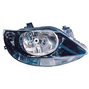 Phare optique h4 droit avec corps noir pour SEAT IBIZA de 2008 à 2012, Neuf