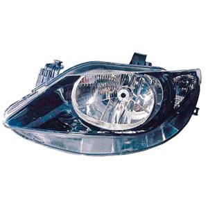 Phare optique h4 gauche avec corps noir pour SEAT IBIZA de 2008 à 2012, Neuf