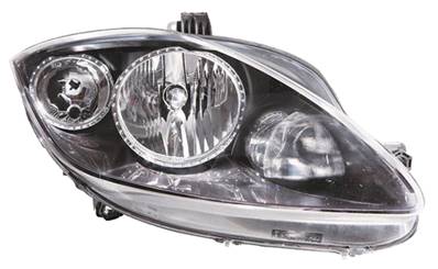 Phare optique h7+h1 droit avec corps noir pour SEAT LEON de 2009 à 2012, Neuf