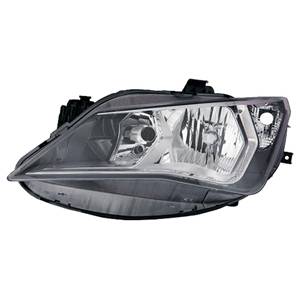 Phare optique h7+h7 gauche avec 2 paraboles avec corps chromée pour SEAT IBIZA RY de 2012 à 2015, Neuf