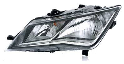 Phare optique h7+h7 gauche avec corps noir pour SEAT LEON de 2013 à 2016, Neuf