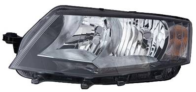 Phare optique h7+h15 gauche avec corps noir pour SKODA OCTAVIA de 2013 à 2016, Neuf