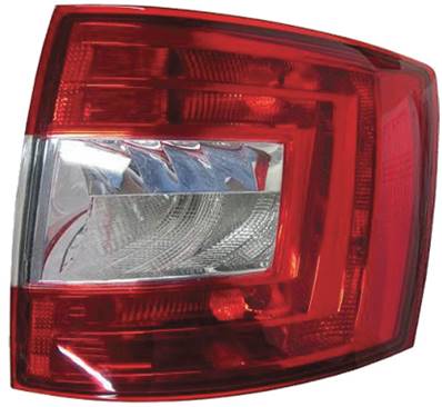 Feu arrière droit rouge incolore modèle combi (s.w) pour SKODA OCTAVIA de 2013 à 2016, Neuf