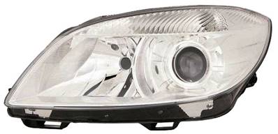 Phare optique h7+h7 gauche avec 2 paraboles pour SKODA FABIA RY de 2010 à 2014, Neuf