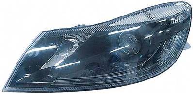 Phare optique h7+h1 gauche avec corps noir pour SKODA OCTAVIA de 2009 à 2013, Neuf